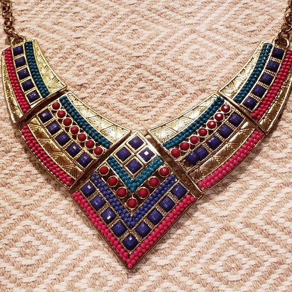 Colorful Statement Necklace - Picture 3 of 3
